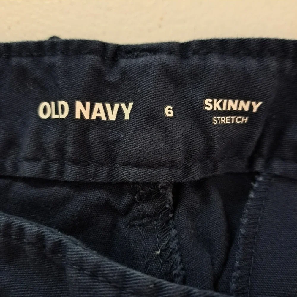 Old Navy Skinny Stretch Chinos, Juniors 6, Navy‎ Blue - Old Navy